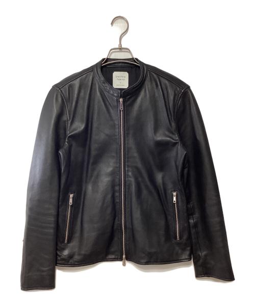 UNITED TOKYO（ユナイテッドトーキョー）UNITED TOKYO (ユナイテッドトーキョー) シングルライダースジャケット ブラック サイズ:2の古着・服飾アイテム
