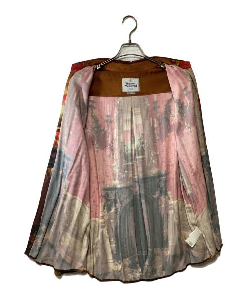 Vivienne Westwood（ヴィヴィアンウエストウッド）Vivienne Westwood (ヴィヴィアンウエストウッド) 柄シャツ レッド×ブラウン サイズ:46の古着・服飾アイテム