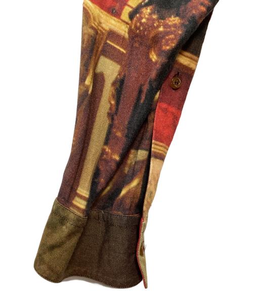 Vivienne Westwood（ヴィヴィアンウエストウッド）Vivienne Westwood (ヴィヴィアンウエストウッド) 柄シャツ レッド×ブラウン サイズ:46の古着・服飾アイテム