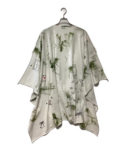 Vivienne Westwood（ヴィヴィアンウエストウッド）Vivienne Westwood (ヴィヴィアンウエストウッド) オーバーサイズカットソー グリーン×ホワイト サイズ:Fの古着・服飾アイテム
