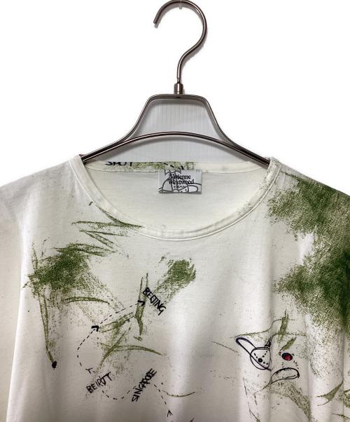 Vivienne Westwood（ヴィヴィアンウエストウッド）Vivienne Westwood (ヴィヴィアンウエストウッド) オーバーサイズカットソー グリーン×ホワイト サイズ:Fの古着・服飾アイテム