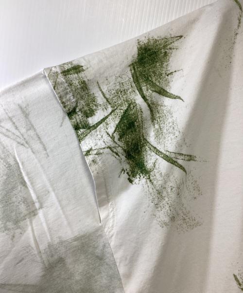 Vivienne Westwood（ヴィヴィアンウエストウッド）Vivienne Westwood (ヴィヴィアンウエストウッド) オーバーサイズカットソー グリーン×ホワイト サイズ:Fの古着・服飾アイテム