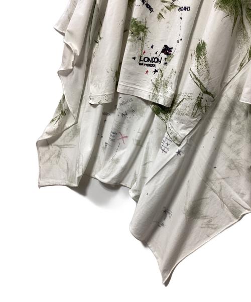 Vivienne Westwood（ヴィヴィアンウエストウッド）Vivienne Westwood (ヴィヴィアンウエストウッド) オーバーサイズカットソー グリーン×ホワイト サイズ:Fの古着・服飾アイテム