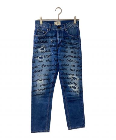 【新品未使用】ヴィヴィアンウエストウッド/ペイントユーズド加工デニム/ブルー/L 楽天市場】デニム（ブランドヴィヴィアン・ウエストウッド）（ズボン