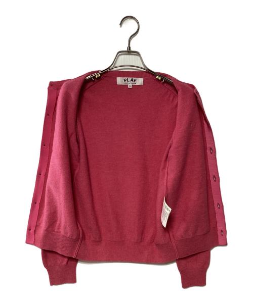 PLAY COMME des GARCONS（プレイコムデギャルソン）PLAY COMME des GARCONS (プレイコムデギャルソン) 薄手カーディガン ピンク サイズ:Sの古着・服飾アイテム