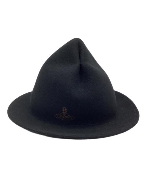 Vivienne Westwood（ヴィヴィアンウエストウッド）Vivienne Westwood (ヴィヴィアンウエストウッド) ウールハット ブラック サイズ:M~L 未使用品の古着・服飾アイテム