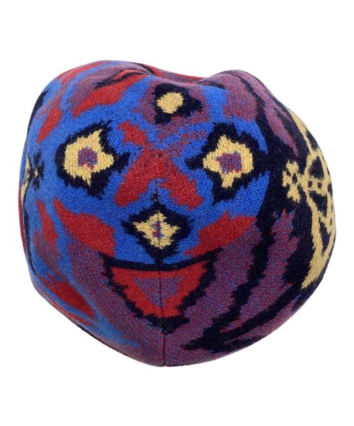 Vivienne Westwood（ヴィヴィアンウエストウッド）Vivienne Westwood (ヴィヴィアンウエストウッド) ベレー帽 ネイビー×レッド×パープル サイズ:S~Mの古着・服飾アイテム