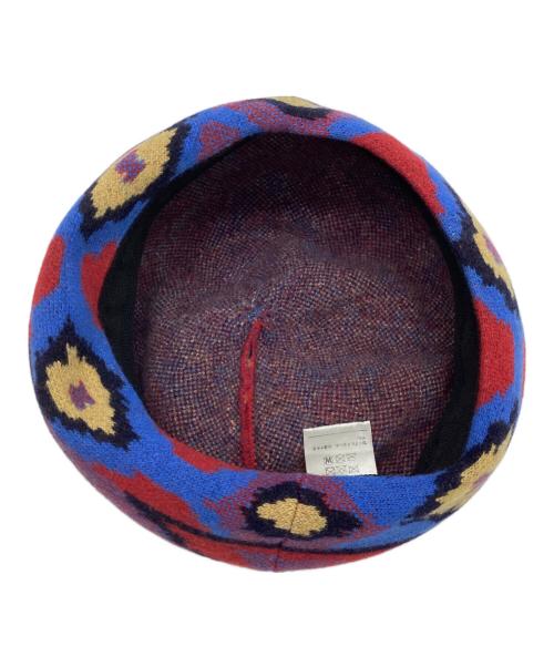 Vivienne Westwood（ヴィヴィアンウエストウッド）Vivienne Westwood (ヴィヴィアンウエストウッド) ベレー帽 ネイビー×レッド×パープル サイズ:S~Mの古着・服飾アイテム