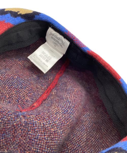 Vivienne Westwood（ヴィヴィアンウエストウッド）Vivienne Westwood (ヴィヴィアンウエストウッド) ベレー帽 ネイビー×レッド×パープル サイズ:S~Mの古着・服飾アイテム