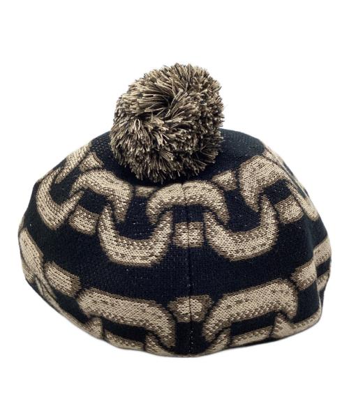 Vivienne Westwood（ヴィヴィアンウエストウッド）Vivienne Westwood (ヴィヴィアンウエストウッド) ニットキャスケット ベージュ×ブラック サイズ:S~Mの古着・服飾アイテム