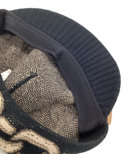 Vivienne Westwood（ヴィヴィアンウエストウッド）Vivienne Westwood (ヴィヴィアンウエストウッド) ニットキャスケット ベージュ×ブラック サイズ:S~Mの古着・服飾アイテム