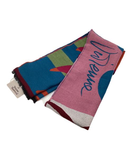 Vivienne Westwood（ヴィヴィアンウエストウッド）Vivienne Westwood (ヴィヴィアンウエストウッド) ロゴマフラー マルチカラー 未使用品の古着・服飾アイテム