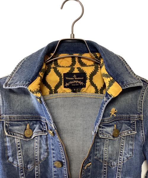 Vivienne Westwood（ヴィヴィアンウエストウッド）Vivienne Westwood (ヴィヴィアンウエストウッド) 刺繍デニムジャケット インディゴ サイズ:Sの古着・服飾アイテム