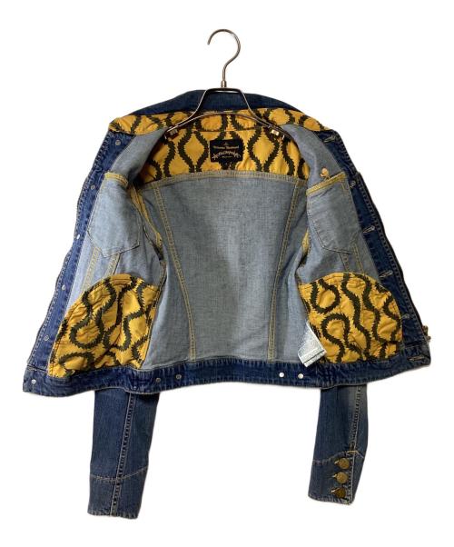 Vivienne Westwood（ヴィヴィアンウエストウッド）Vivienne Westwood (ヴィヴィアンウエストウッド) 刺繍デニムジャケット インディゴ サイズ:Sの古着・服飾アイテム