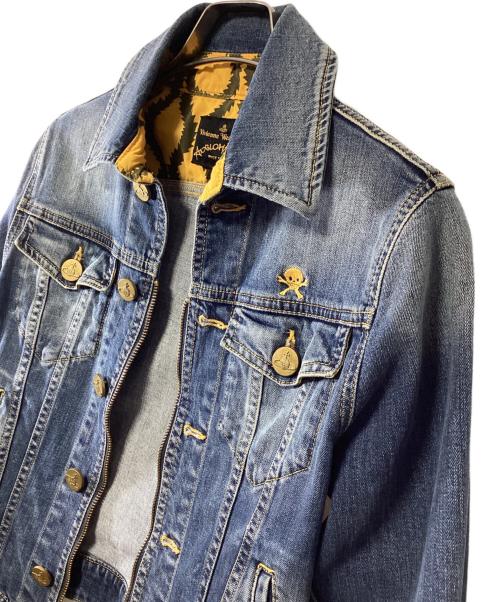 Vivienne Westwood（ヴィヴィアンウエストウッド）Vivienne Westwood (ヴィヴィアンウエストウッド) 刺繍デニムジャケット インディゴ サイズ:Sの古着・服飾アイテム