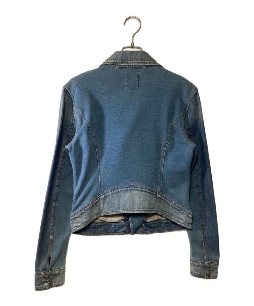 DIESEL（ディーゼル）DIESEL (ディーゼル) デニムライダースジャケット インディゴ サイズ:M 未使用品の古着・服飾アイテム