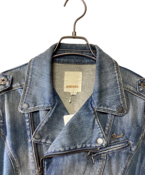 DIESEL（ディーゼル）DIESEL (ディーゼル) デニムライダースジャケット インディゴ サイズ:M 未使用品の古着・服飾アイテム