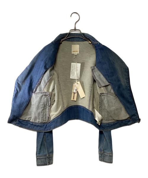 DIESEL（ディーゼル）DIESEL (ディーゼル) デニムライダースジャケット インディゴ サイズ:M 未使用品の古着・服飾アイテム