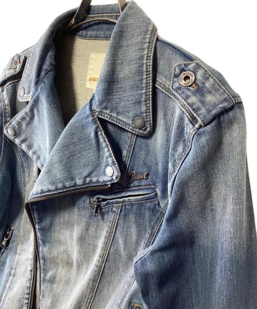 DIESEL（ディーゼル）DIESEL (ディーゼル) デニムライダースジャケット インディゴ サイズ:M 未使用品の古着・服飾アイテム