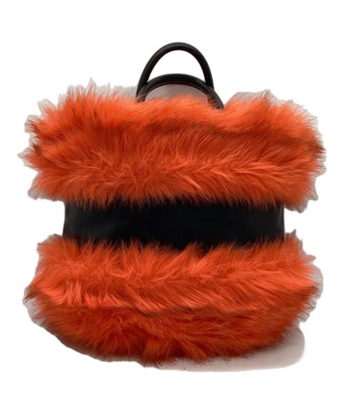 Vivienne Westwood（ヴィヴィアンウエストウッド）Vivienne Westwood (ヴィヴィアンウエストウッド) フェイクファーショルダーバッグ　グリークアイ オレンジの古着・服飾アイテム