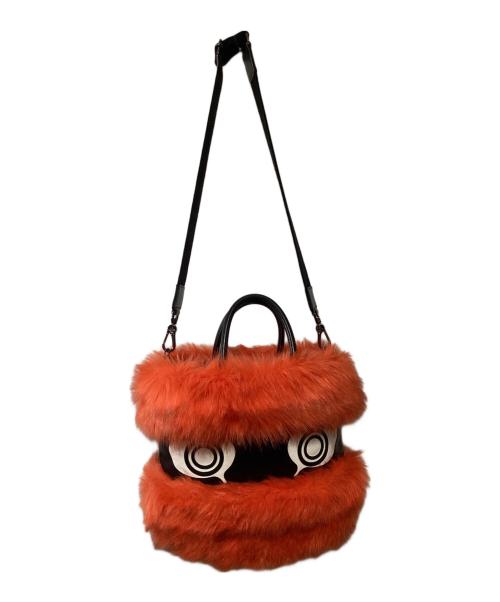 Vivienne Westwood（ヴィヴィアンウエストウッド）Vivienne Westwood (ヴィヴィアンウエストウッド) フェイクファーショルダーバッグ　グリークアイ オレンジの古着・服飾アイテム