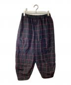 BLACK COMME des GARCONSブラックコムデギャルソン）の古着「クロップドパンツ」｜ブラック×レッド