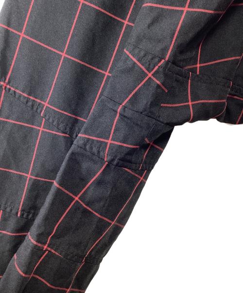 BLACK COMME des GARCONS（ブラックコムデギャルソン）BLACK COMME des GARCONS (ブラックコムデギャルソン) クロップドパンツ ブラック×レッド サイズ:Sの古着・服飾アイテム