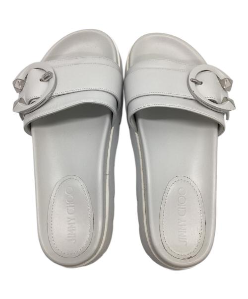 JIMMY CHOO（ジミーチュウ）JIMMY CHOO (ジミーチュウ) 厚底サンダル ホワイト サイズ:37の古着・服飾アイテム