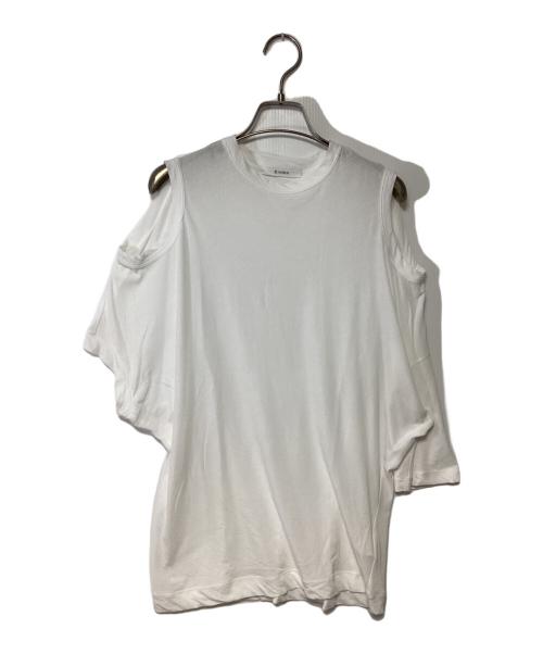 CINOH（チノ）CINOH (チノ) オープンショルダーTシャツ ホワイト サイズ:38の古着・服飾アイテム