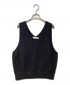LOHENローヘン）の古着「Vネックコンバクトニットベスト」｜ブラック