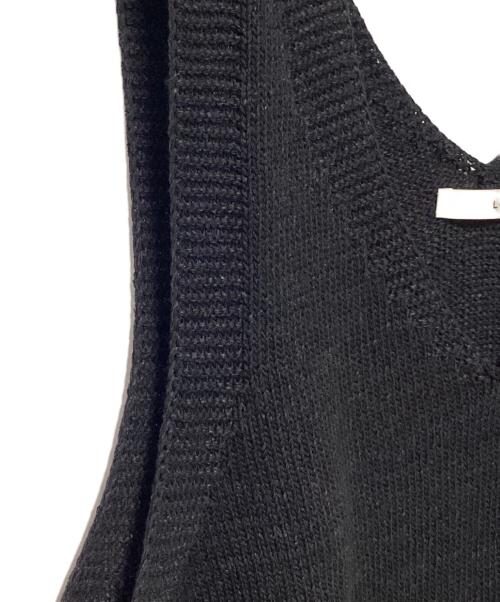 LOHEN（ローヘン）LOHEN (ローヘン) Vネックコンバクトニットベスト ブラック サイズ:Fの古着・服飾アイテム