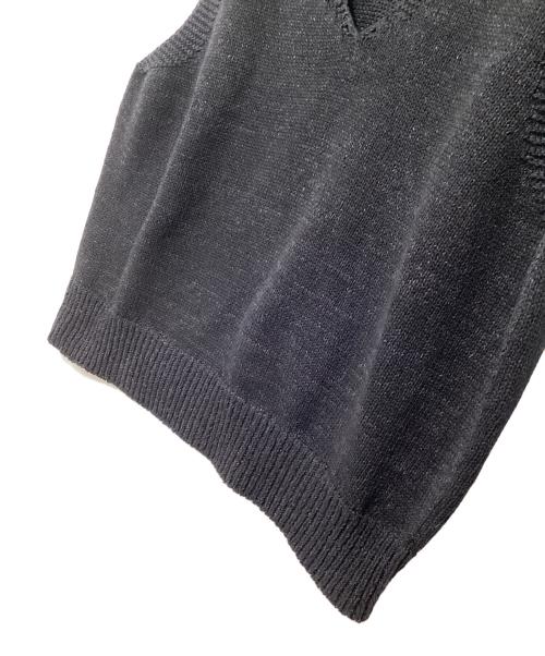 LOHEN（ローヘン）LOHEN (ローヘン) Vネックコンバクトニットベスト ブラック サイズ:Fの古着・服飾アイテム