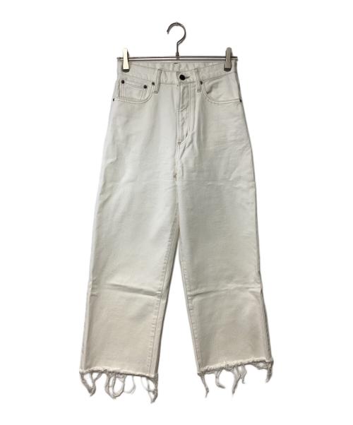 Gypsohila（ジプソフィア）Gypsohila (ジプソフィア) クロップドデニム オフホワイト サイズ:38の古着・服飾アイテム