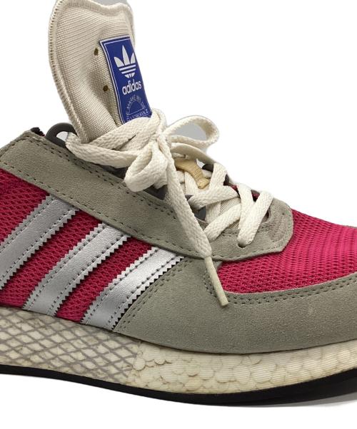 adidas（アディダス）adidas (アディダス) ローカットスニーカー ショッキングピンク×ライトグレー サイズ:9 1/2の古着・服飾アイテム