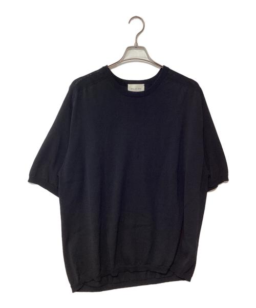 STILL BY HAND（スティルバイハンド）STILL BY HAND (スティルバイハンド) Half sleeve knit t-shirt ブラック サイズ:50の古着・服飾アイテム