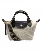 LONGCHAMPロンシャン）の古着「2WAYショルダーバッグ」｜アイボリー×カーキ