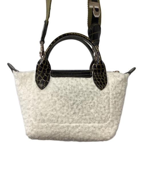 LONGCHAMP（ロンシャン）LONGCHAMP (ロンシャン) 2WAYショルダーバッグ アイボリー×カーキの古着・服飾アイテム