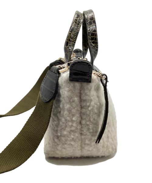 LONGCHAMP（ロンシャン）LONGCHAMP (ロンシャン) 2WAYショルダーバッグ アイボリー×カーキの古着・服飾アイテム