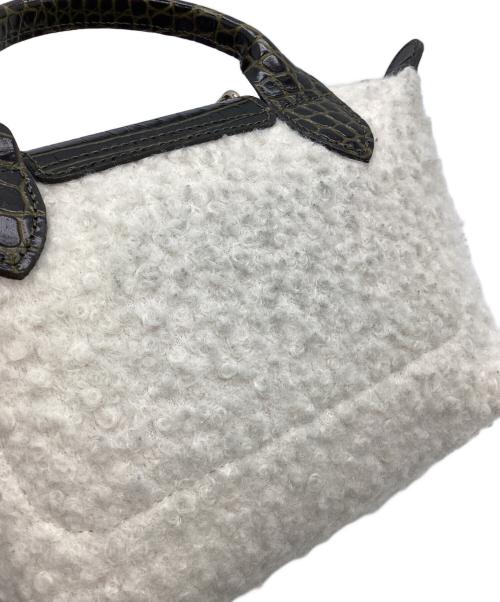 LONGCHAMP（ロンシャン）LONGCHAMP (ロンシャン) 2WAYショルダーバッグ アイボリー×カーキの古着・服飾アイテム