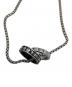 DIESEL (ディーゼル) ダブルリングモチーフネックレス シルバーカラー×ブラック：7000円