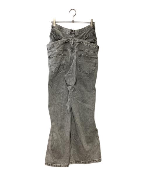 THE TOE（ザ・トゥー）THE TOE (ザ・トゥー) LexingtonDoubleBeltDenimPants グレー サイズ:Mの古着・服飾アイテム