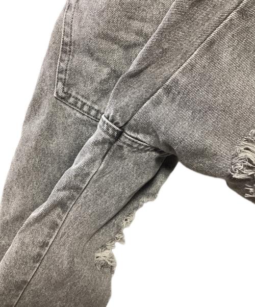 THE TOE（ザ・トゥー）THE TOE (ザ・トゥー) LexingtonDoubleBeltDenimPants グレー サイズ:Mの古着・服飾アイテム