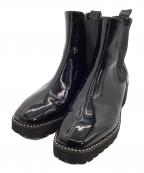 DIANAダイアナ）の古着「サイドゴアショートブーツ」｜ブラック