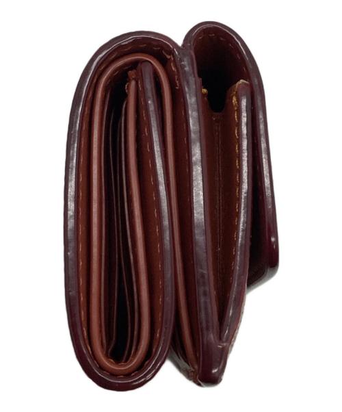 COACH（コーチ）COACH (コーチ) ミニ トライフォールド ウォレット ベージュ×ブラウンの古着・服飾アイテム