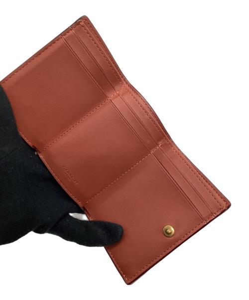 COACH（コーチ）COACH (コーチ) ミニ トライフォールド ウォレット ベージュ×ブラウンの古着・服飾アイテム