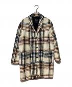 T JACKETティジャケット）の古着「チェスターコート」｜ホワイト×ネイビー×レッド