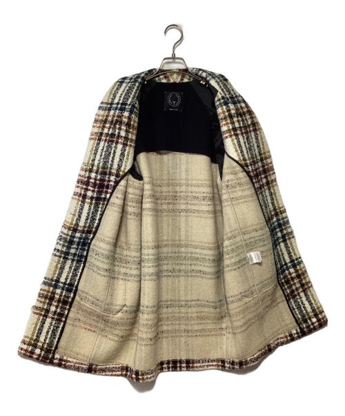 T JACKET（ティジャケット）T JACKET (ティジャケット) チェスターコート ホワイト×ネイビー×レッド サイズ:記載なしの古着・服飾アイテム