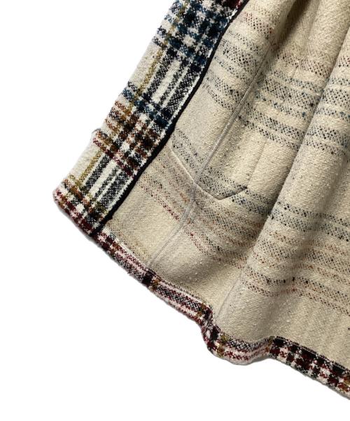 T JACKET（ティジャケット）T JACKET (ティジャケット) チェスターコート ホワイト×ネイビー×レッド サイズ:記載なしの古着・服飾アイテム