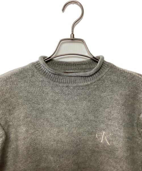 Calvin Klein（カルバンクライン）Calvin Klein (カルバンクライン) 厚手ニット グレー サイズ:Sの古着・服飾アイテム