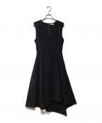 FRAY IDフレイ アイディー）の古着「アシメシームフレアワンピース」｜ブラック